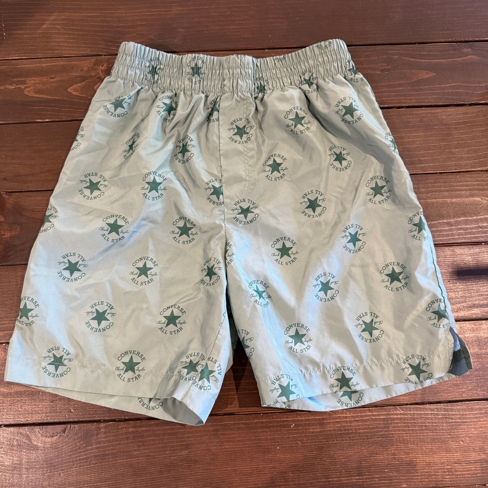 Converse Kids All Star Chuck Taylor Logo Shorts Sage Green Size L 12-13 YRS